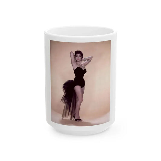 Joan Collins #59 (Vintage Female Icon) White Coffee Mug 15oz - Go Mug Yourself