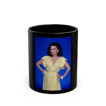 Joan Collins #590 (Vintage Female Icon) Black Coffee Mug 11oz - Go Mug Yourself