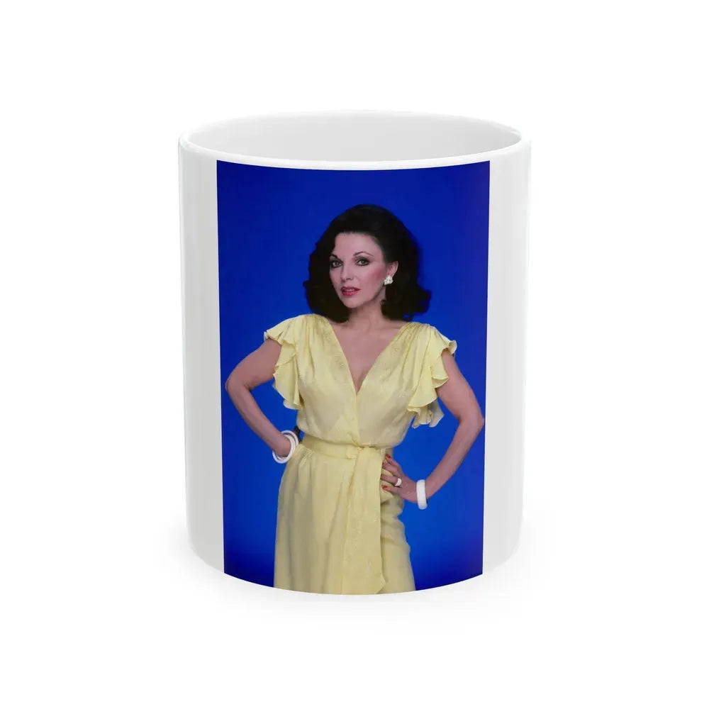 Joan Collins #590 (Vintage Female Icon) White Coffee Mug 11oz - Go Mug Yourself