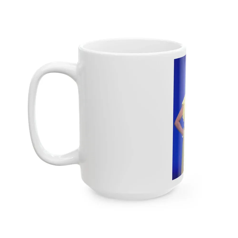 Joan Collins #590 (Vintage Female Icon) White Coffee Mug - Go Mug Yourself