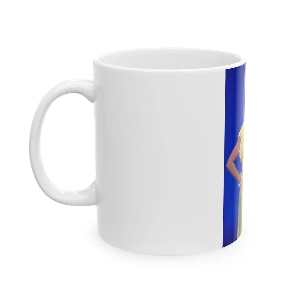 Joan Collins #590 (Vintage Female Icon) White Coffee Mug - Go Mug Yourself