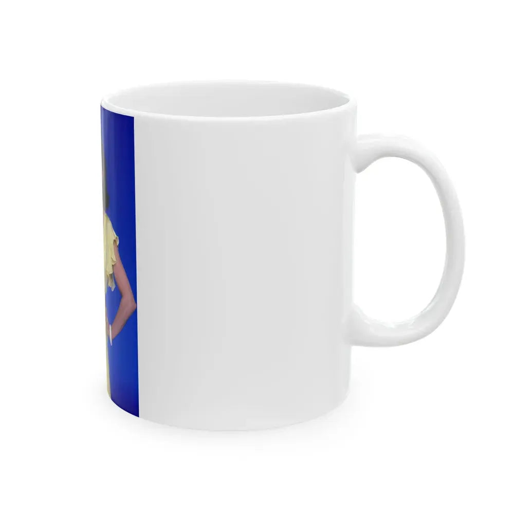Joan Collins #590 (Vintage Female Icon) White Coffee Mug - Go Mug Yourself