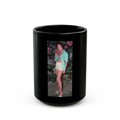 Joan Collins #591 (Vintage Female Icon) Black Coffee Mug 15oz - Go Mug Yourself