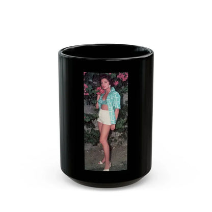Joan Collins #591 (Vintage Female Icon) Black Coffee Mug 15oz - Go Mug Yourself