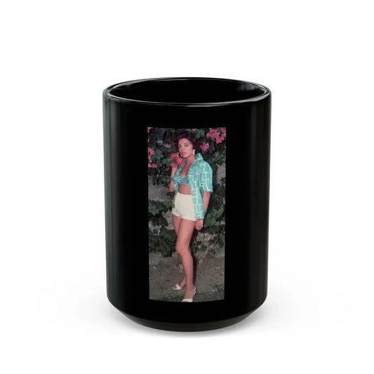 Joan Collins #591 (Vintage Female Icon) Black Coffee Mug 15oz - Go Mug Yourself