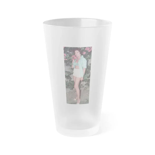 Joan Collins #591 (Vintage Female Icon) Frosted Pint Glass 16oz 16oz Frosted - Go Mug Yourself