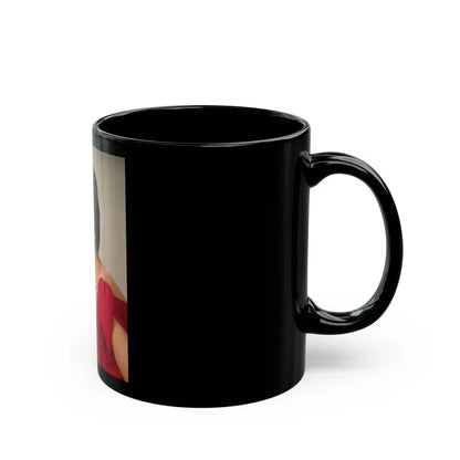 Joan Collins #592 (Vintage Female Icon) Black Coffee Mug - Go Mug Yourself