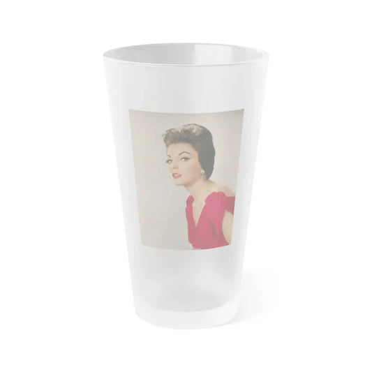 Joan Collins #592 (Vintage Female Icon) Frosted Pint Glass 16oz 16oz Frosted - Go Mug Yourself