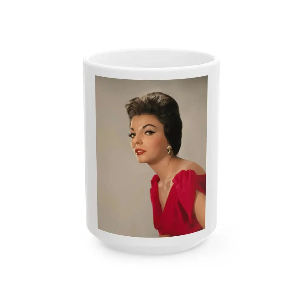 Joan Collins #592 (Vintage Female Icon) White Coffee Mug 15oz - Go Mug Yourself