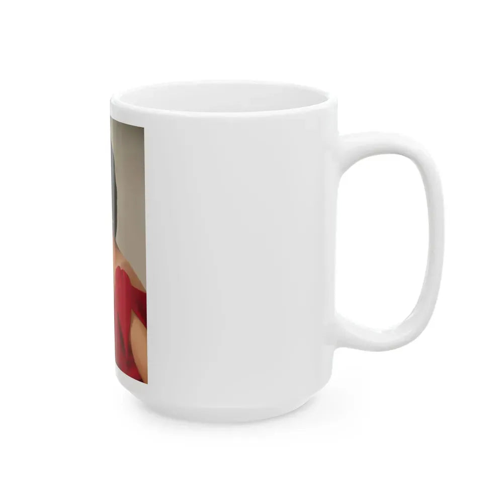 Joan Collins #592 (Vintage Female Icon) White Coffee Mug - Go Mug Yourself