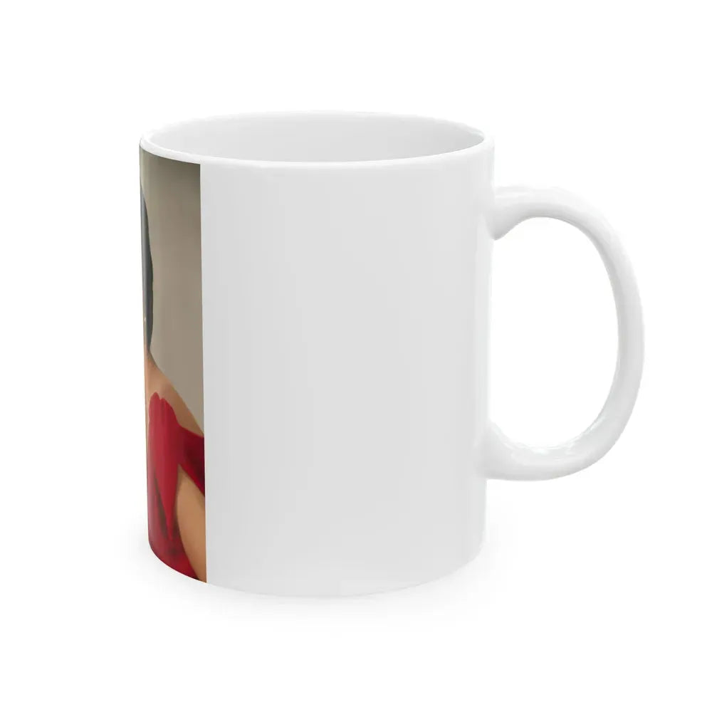 Joan Collins #592 (Vintage Female Icon) White Coffee Mug - Go Mug Yourself