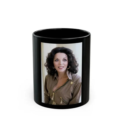 Joan Collins #594 (Vintage Female Icon) Black Coffee Mug 11oz - Go Mug Yourself