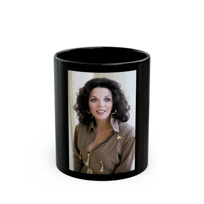Joan Collins #594 (Vintage Female Icon) Black Coffee Mug 11oz - Go Mug Yourself