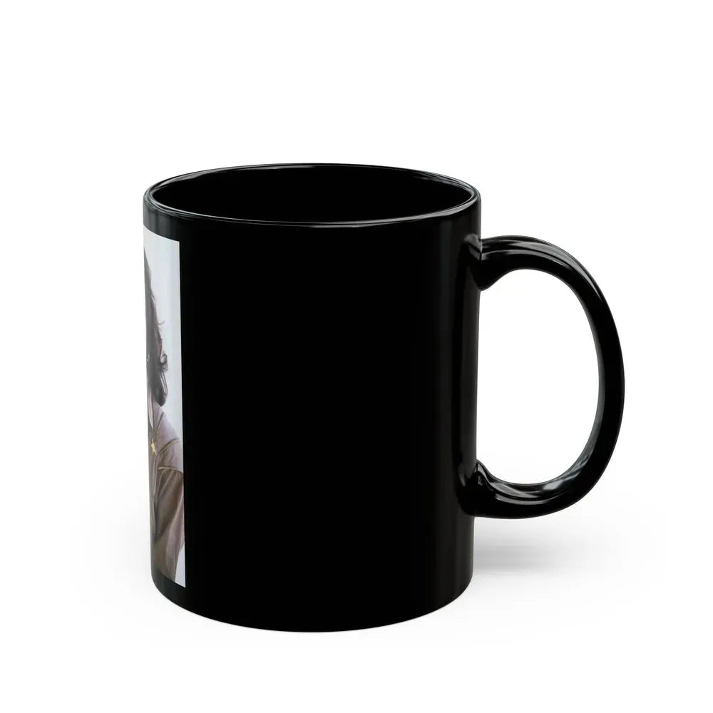 Joan Collins #594 (Vintage Female Icon) Black Coffee Mug - Go Mug Yourself