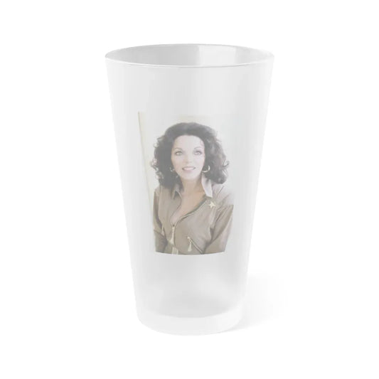 Joan Collins #594 (Vintage Female Icon) Frosted Pint Glass 16oz 16oz Frosted - Go Mug Yourself
