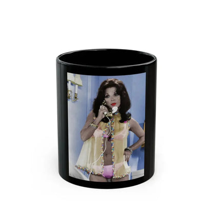 Joan Collins #597 (Vintage Female Icon) Black Coffee Mug 11oz - Go Mug Yourself