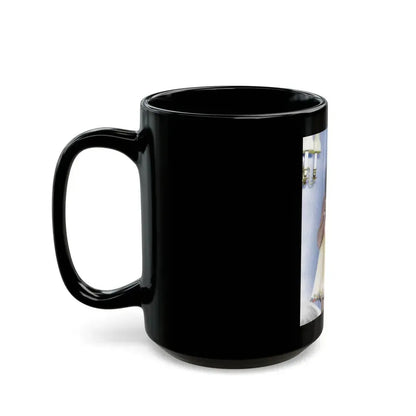 Joan Collins #597 (Vintage Female Icon) Black Coffee Mug - Go Mug Yourself