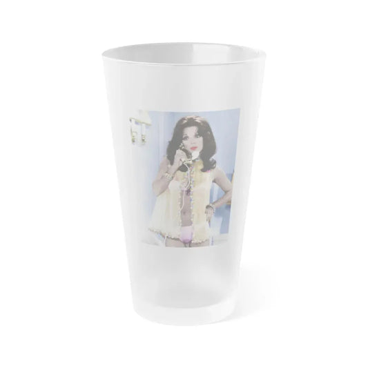 Joan Collins #597 (Vintage Female Icon) Frosted Pint Glass 16oz 16oz Frosted - Go Mug Yourself
