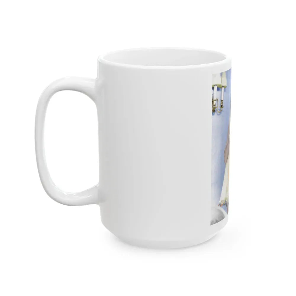 Joan Collins #597 (Vintage Female Icon) White Coffee Mug - Go Mug Yourself