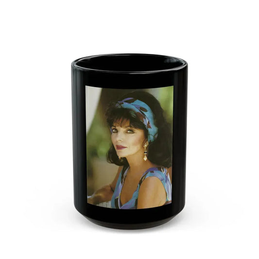 Joan Collins #617 (Vintage Female Icon) Black Coffee Mug 15oz - Go Mug Yourself