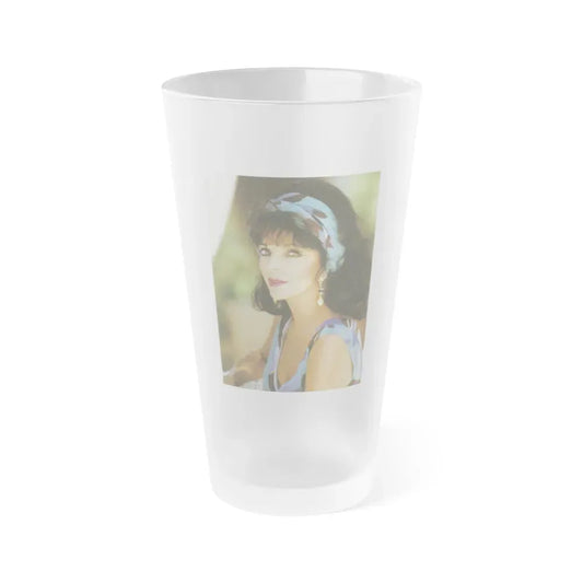 Joan Collins #617 (Vintage Female Icon) Frosted Pint Glass 16oz 16oz Frosted - Go Mug Yourself