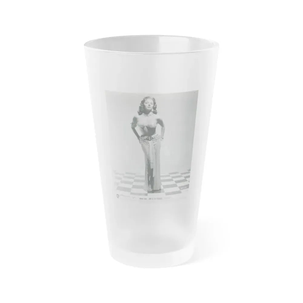 Joan Collins #619 (Vintage Female Icon) Frosted Pint Glass 16oz 16oz Frosted - Go Mug Yourself