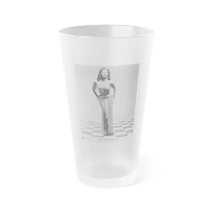 Joan Collins #619 (Vintage Female Icon) Frosted Pint Glass 16oz 16oz Frosted - Go Mug Yourself