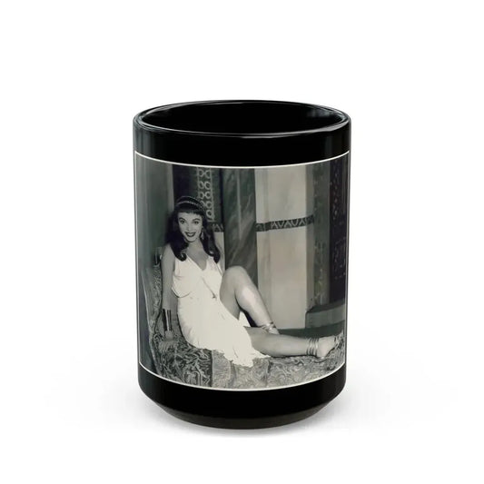 Joan Collins #620 (Vintage Female Icon) Black Coffee Mug 15oz - Go Mug Yourself