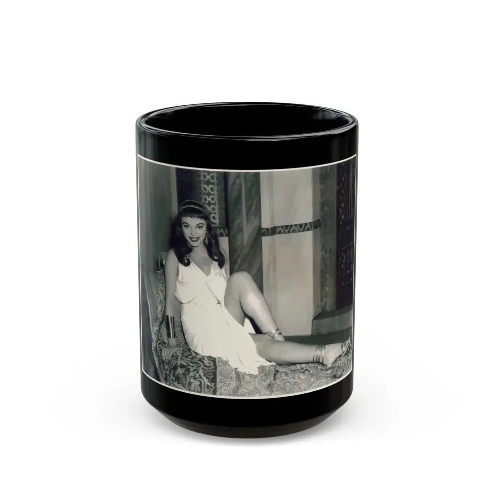 Joan Collins #620 (Vintage Female Icon) Black Coffee Mug 15oz - Go Mug Yourself