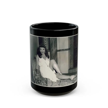 Joan Collins #620 (Vintage Female Icon) Black Coffee Mug 15oz - Go Mug Yourself