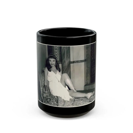 Joan Collins #620 (Vintage Female Icon) Black Coffee Mug 15oz - Go Mug Yourself
