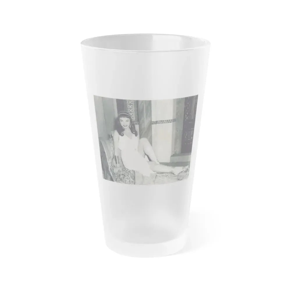 Joan Collins #620 (Vintage Female Icon) Frosted Pint Glass 16oz 16oz Frosted - Go Mug Yourself