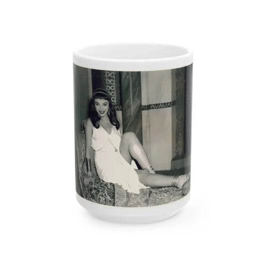 Joan Collins #620 (Vintage Female Icon) White Coffee Mug 15oz - Go Mug Yourself