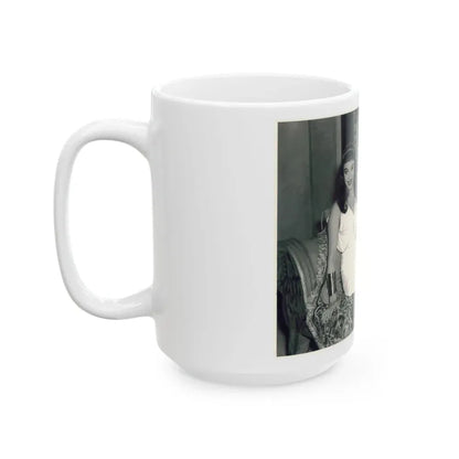 Joan Collins #620 (Vintage Female Icon) White Coffee Mug - Go Mug Yourself