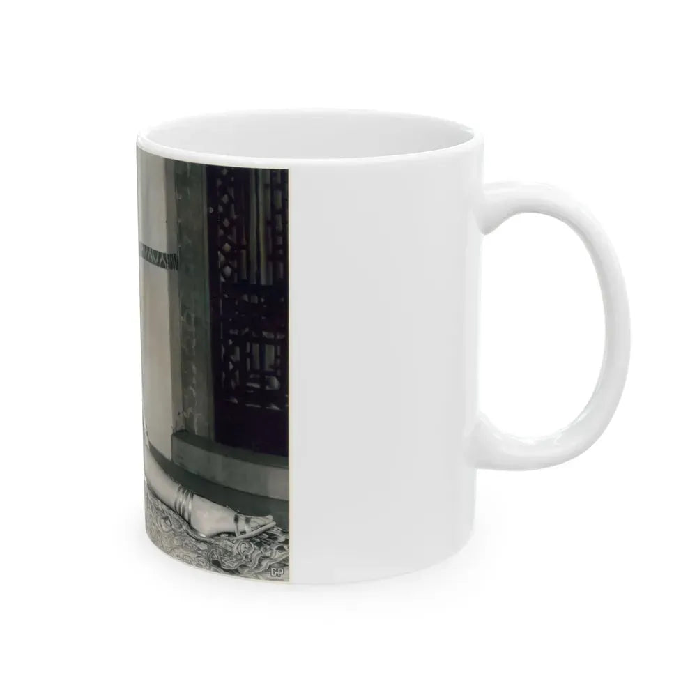 Joan Collins #620 (Vintage Female Icon) White Coffee Mug - Go Mug Yourself