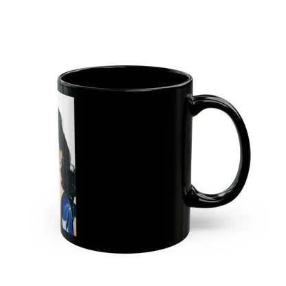 Joan Collins #622 (Vintage Female Icon) Black Coffee Mug - Go Mug Yourself
