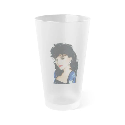 Joan Collins #622 (Vintage Female Icon) Frosted Pint Glass 16oz 16oz Frosted - Go Mug Yourself