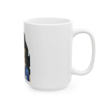 Joan Collins #622 (Vintage Female Icon) White Coffee Mug - Go Mug Yourself