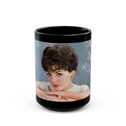 Joan Collins #623 (Vintage Female Icon) Black Coffee Mug 15oz - Go Mug Yourself