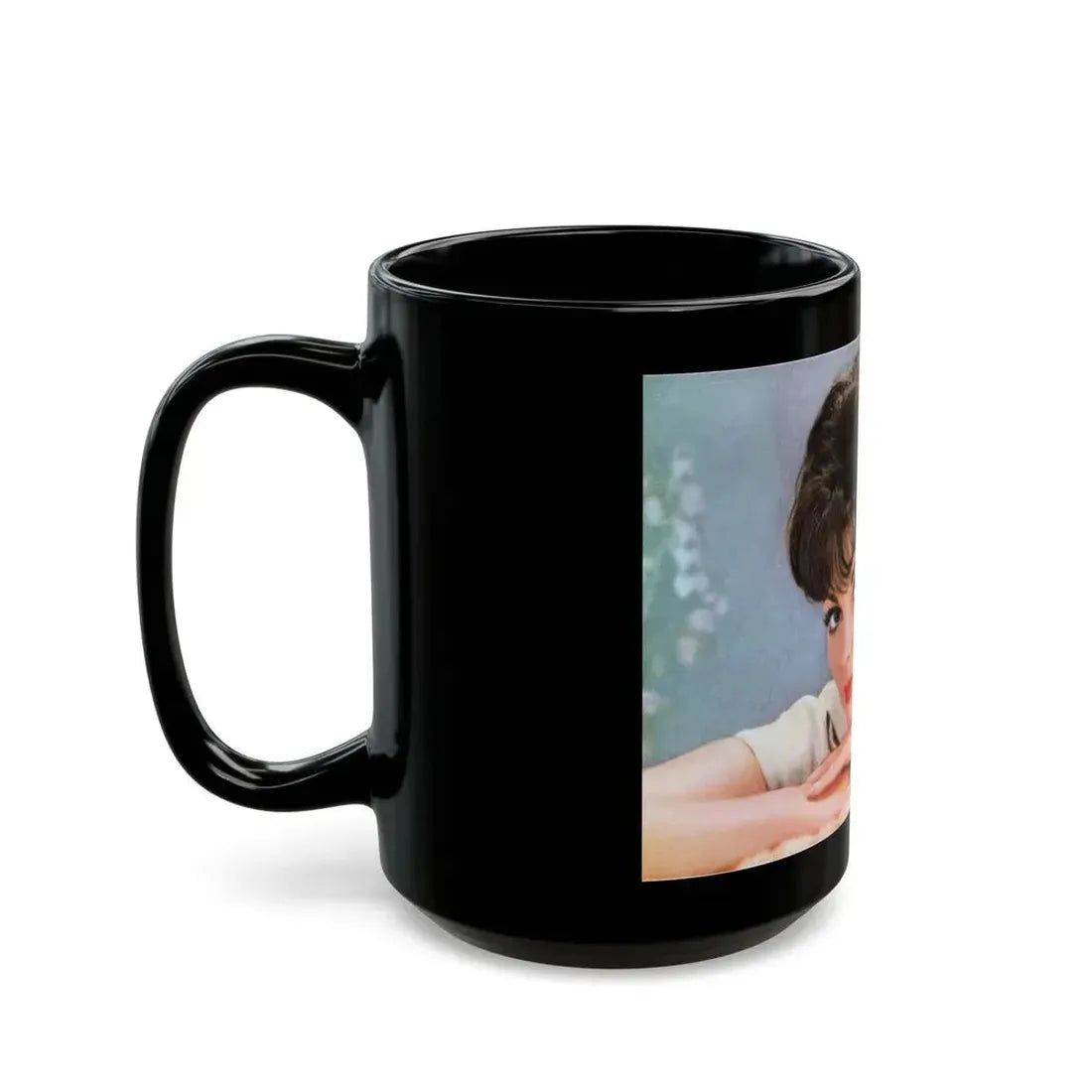 Joan Collins #623 (Vintage Female Icon) Black Coffee Mug - Go Mug Yourself