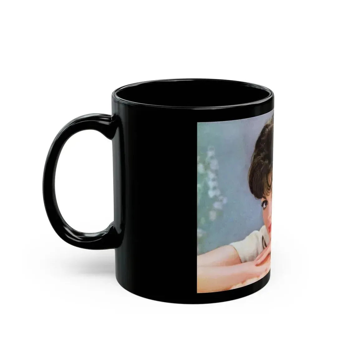 Joan Collins #623 (Vintage Female Icon) Black Coffee Mug - Go Mug Yourself