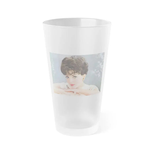 Joan Collins #623 (Vintage Female Icon) Frosted Pint Glass 16oz 16oz Frosted - Go Mug Yourself