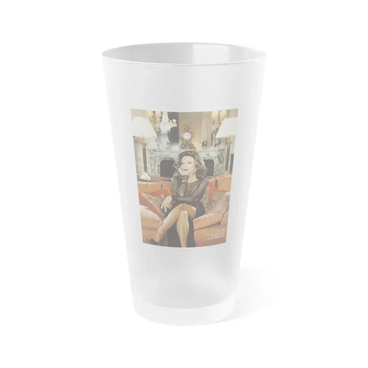 Joan Collins #625 (Vintage Female Icon) Frosted Pint Glass 16oz 16oz Frosted - Go Mug Yourself