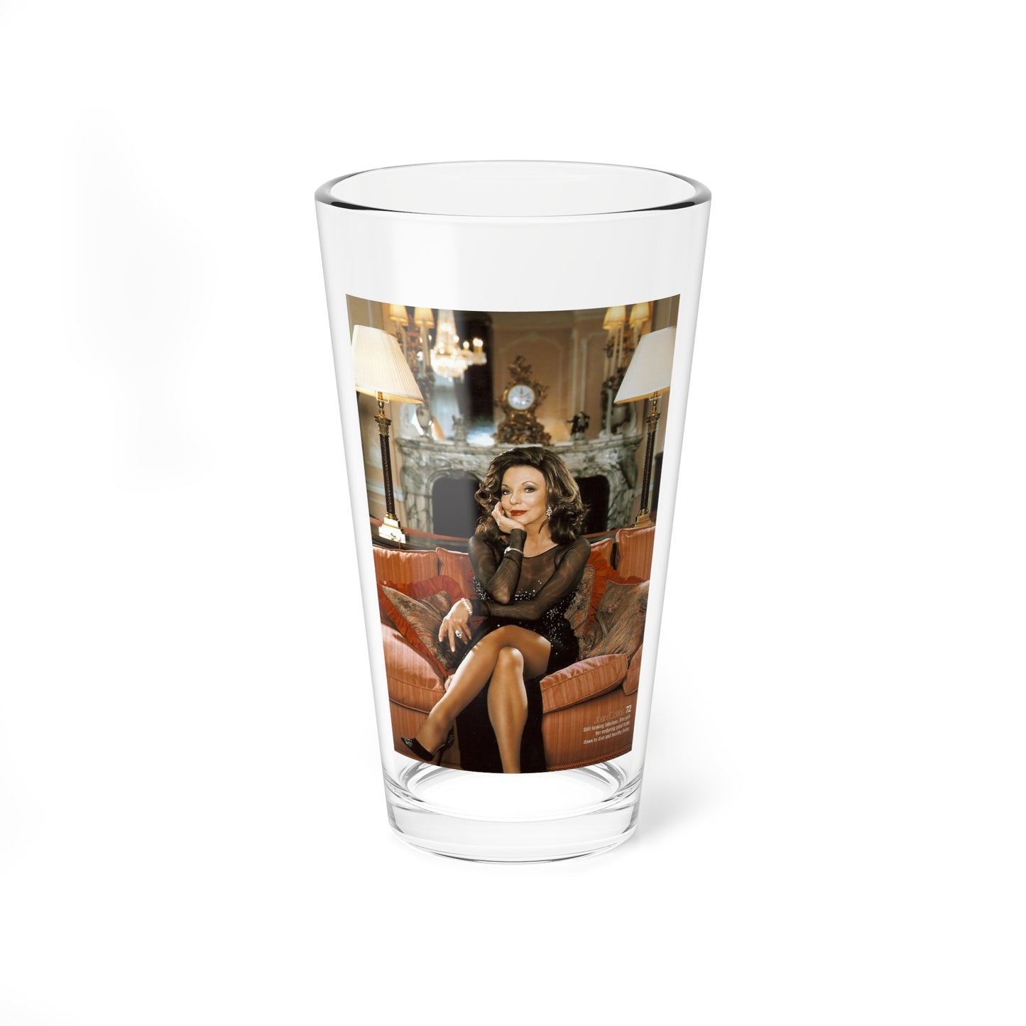 Joan Collins #625 (Vintage Female Icon) Pint Glass 16oz-16oz-Go Mug Yourself