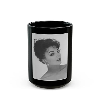 Joan Collins #626 (Vintage Female Icon) Black Coffee Mug 15oz - Go Mug Yourself