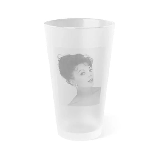 Joan Collins #626 (Vintage Female Icon) Frosted Pint Glass 16oz 16oz Frosted - Go Mug Yourself