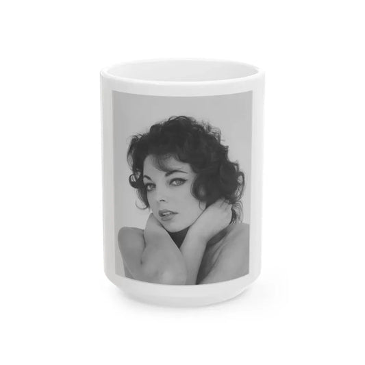 Joan Collins #627 (Vintage Female Icon) White Coffee Mug 15oz - Go Mug Yourself