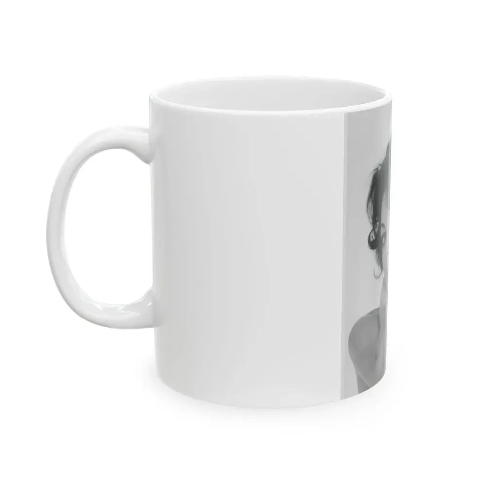 Joan Collins #627 (Vintage Female Icon) White Coffee Mug - Go Mug Yourself