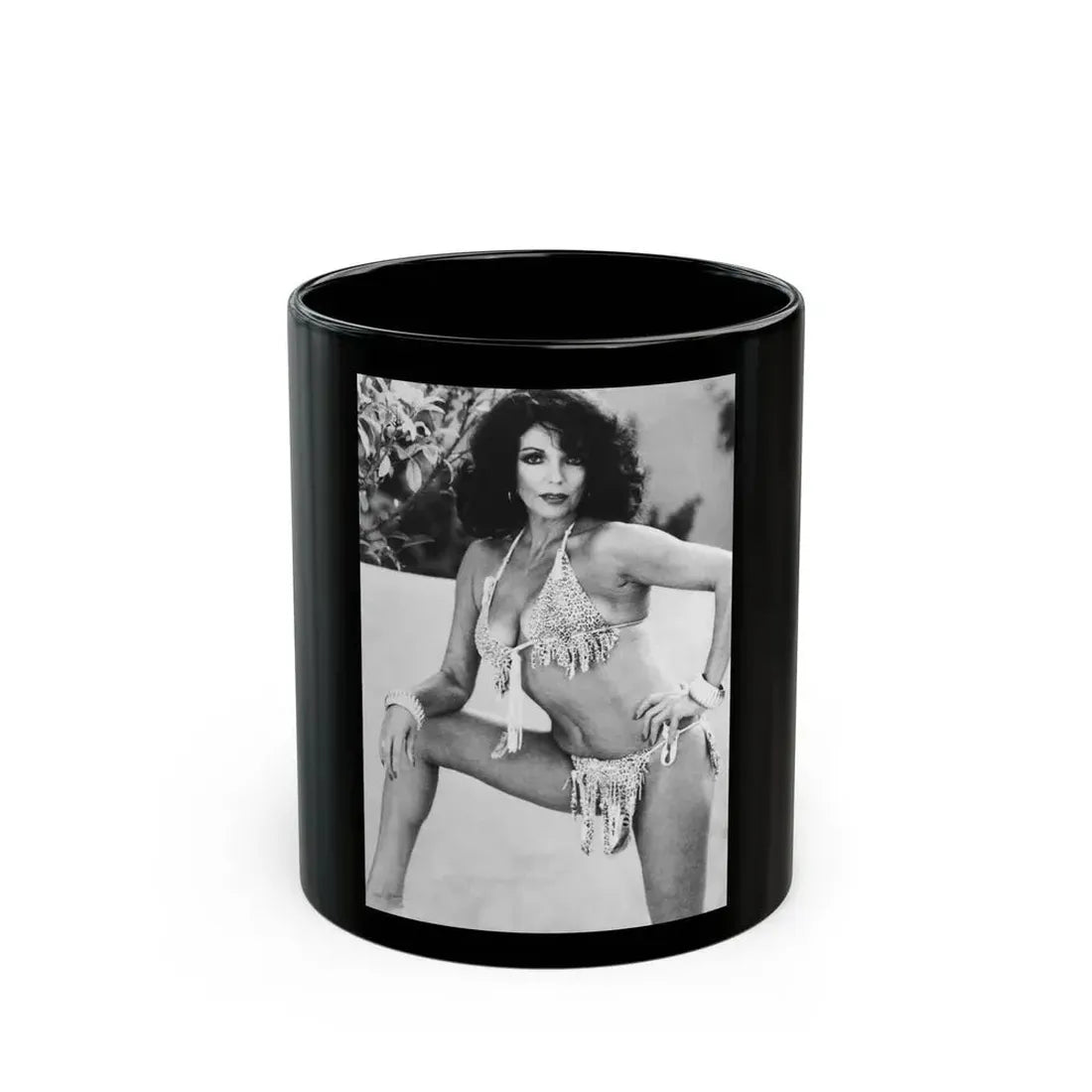 Joan Collins #628 (Vintage Female Icon) Black Coffee Mug 11oz - Go Mug Yourself