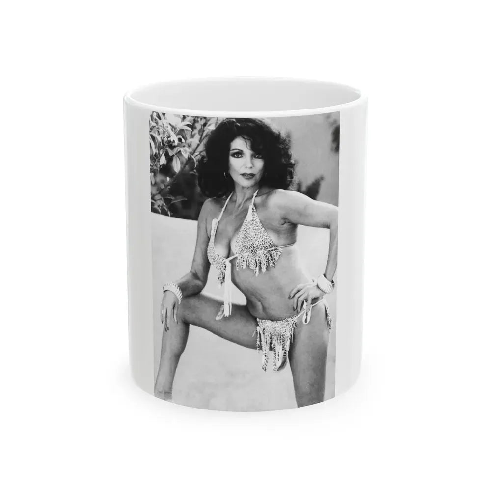 Joan Collins #628 (Vintage Female Icon) White Coffee Mug 11oz - Go Mug Yourself